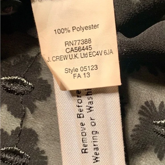 Madewell Floral Fringe Sheer Black Peasant Blouse Top NWT — M - Picture 8 of 8